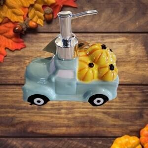 Robert Stanley Vintage Blue Pick up Truck with Pumpkin Soap Dispenser